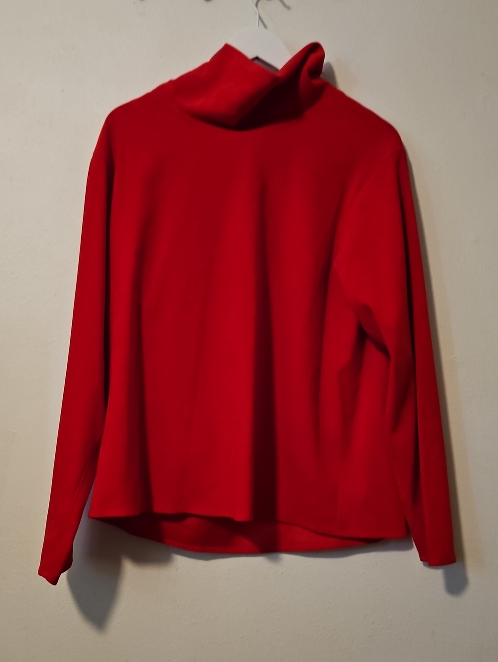 Women's Red Turtleneck -Top Timeless Crewless Design